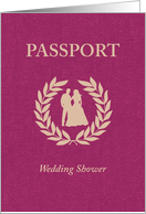 Wedding Shower Passport Invitation card