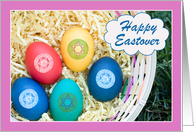 Eastover Interfaith Passover with Easter Eggs Decorated with Stars card