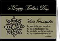 Great Grandfather - Happy Father’s Day - Celtic Knot / Irish Blessing card