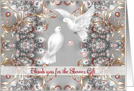 Thank You Bridal Shower Gift, Doves card