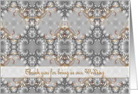 Thank you for being in our Wedding Victorian Style card