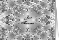 Just Married Announcement - Floral Design card