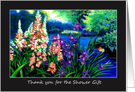 Thank you - Shower Gift - Floral Pond card