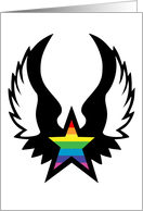 rainbow star card