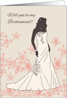 Will You Be My Bridesmaid Greeting Card Stylish And Modern card