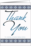 Thank you business blessing card