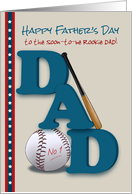 Father-to-be Father’s Day Baseball Bat and Baseball No 1 Dad card