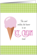 Summer Camp Thinking of You Ice Cream Cone card