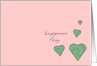 Hearts Engagement Party card