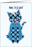 So Sorry, Blue Print Kitty Cat, Assorted Patterns card
