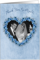 Thank You Photo Insert Water-colored Heart of Roses card