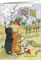 Kite Flying Cats Invitation (Bud & Tony) card