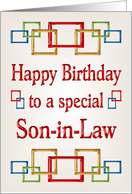 Happy Birthday Son-in-Law, Colorful Links card