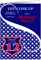 12th Birthday Party Invitation Law Enforcement Theme Custom card