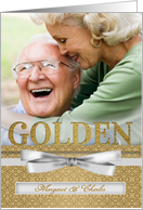 50th Golden Wedding Anniversary Photo Invitation Custom card