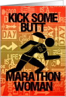 Good Luck Marathon Woman Kick Some Butt card