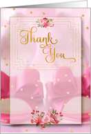 Bridesmaid Thank You Pink Wedding Shoes card