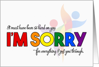 I’m Sorry LGBT Rainbow Theme card
