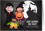 for Aunt Kids Halloween Costume 3 Photo Custom card