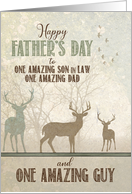for an Amazing Son in Law Father’s Day Deer in the Forest card