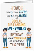Dad’s Birthday from Son Social Distancing Typography card