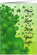 St. Patrick’s Day Luck of the Irish Clover Border card