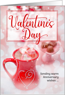 Valentine’s Day Anniversary Sweets and Warm Cocoa Treats card