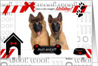 Pet Lovers Dog Themed Holiday with Pet’s Photo and Name card