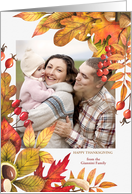 Thanksgiving Autumn Leaves with Custom Photo card