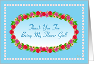 Thank You for Being MyFlower GIrl, Garden Wreath card