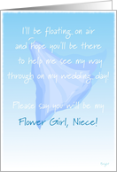Niece, Flower Girl, Please Say You Will Be My, Floating Veil card