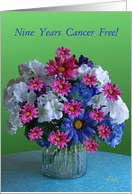 Congratulations! 9th Year Cancer Free Anniversary Bouquet card