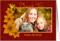 Thank You from all of us - Tiger Lilies and Custom Photo card