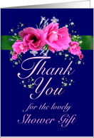 Shower Gift Thank You Pink Flower Bouquet card