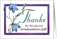 Graduation Gift Thanks Bluebell Flowers card