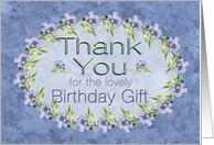 Birthday Gift Thank You with Lavender Flowers card