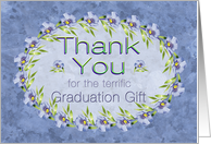 Graduation Gift Thank You with Lavender Flowers card