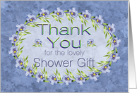 Baby Shower Gift Thank You with Lavender Flowers card
