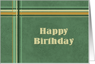 Green Stripes Employee Birthday Card