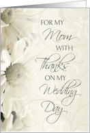 White Floral Mother of the Bride Wedding Thank You Card