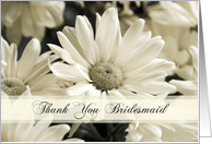 Thank You Bridesmaid Card - White Flowers card