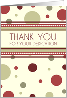 Happy Administrative Professionals Day - Red & Beige Dots card