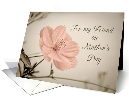 Happy Mother's Day for Friend - Pink Flower card (804890)
