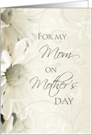 Happy Mother’s Day for Mom from Daughter - White Floral card
