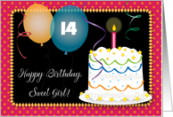 Custom Age Birthday for Girl, COVID-19, Cake card