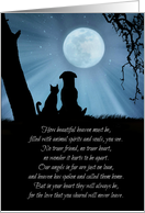 Spiritual Pet Sympathy Card with Dog and Cat Memorial card