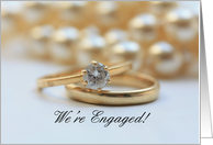 engagement announcement - diamond ring card