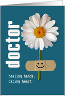 Happy Doctors’ Day. Smiling Daisy card
