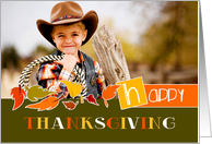 From Our Home To Yours. Thanksgiving Personalized Photo Card