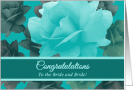 Congratulations Lesbian Daughter Wedding Beautiful Vintage Roses card